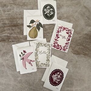 Handpainted Watercolor Note Cards on Amalfi Paper